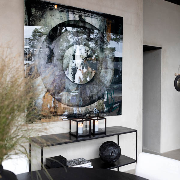 ABSTRACT CIRCLE BROWN Artwood Bilde