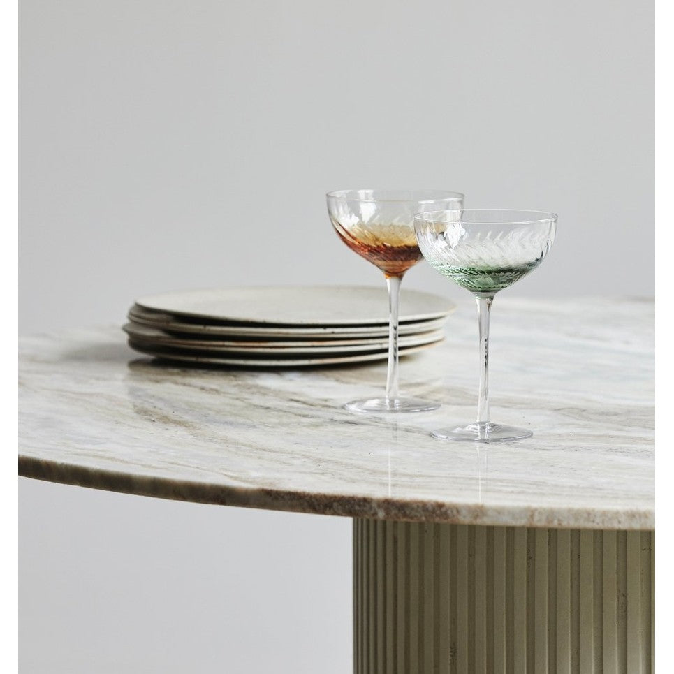 GARO cocktailglas - h18 cm - klar glass/grønn Nordal GLASS/JUGS