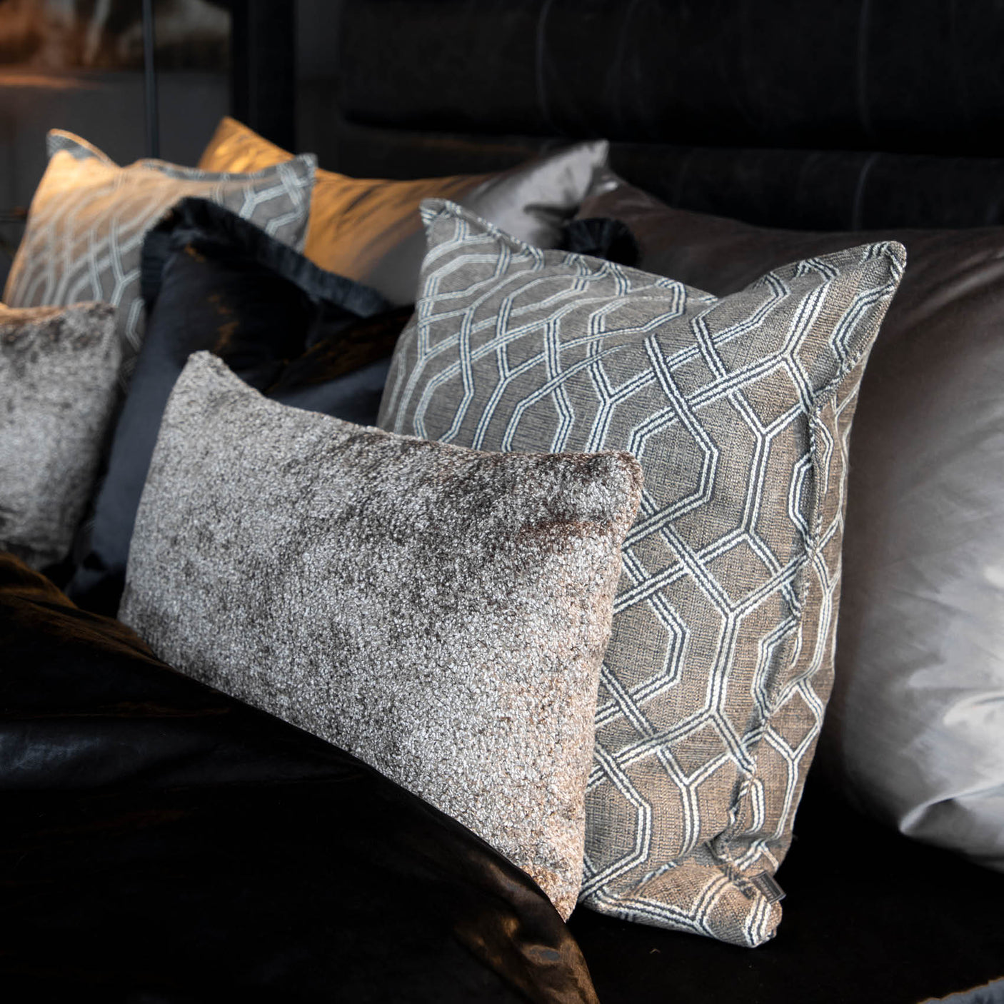 PRESE TAUPE Putetrekk Artwood Pute