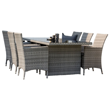 Padova Spisebord 200*100 + Malin Karmstol med pute Venture Design Spisegruppe