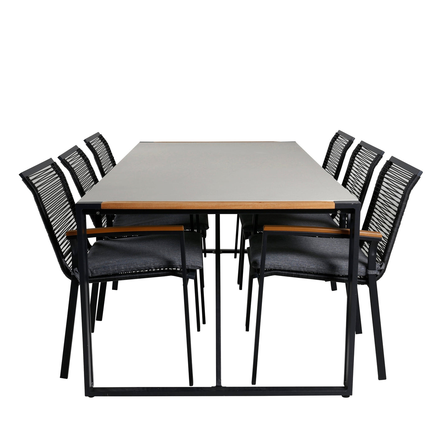Texas Spisebord 200*100 + Dallas spisestoler Venture Design Spisegruppe