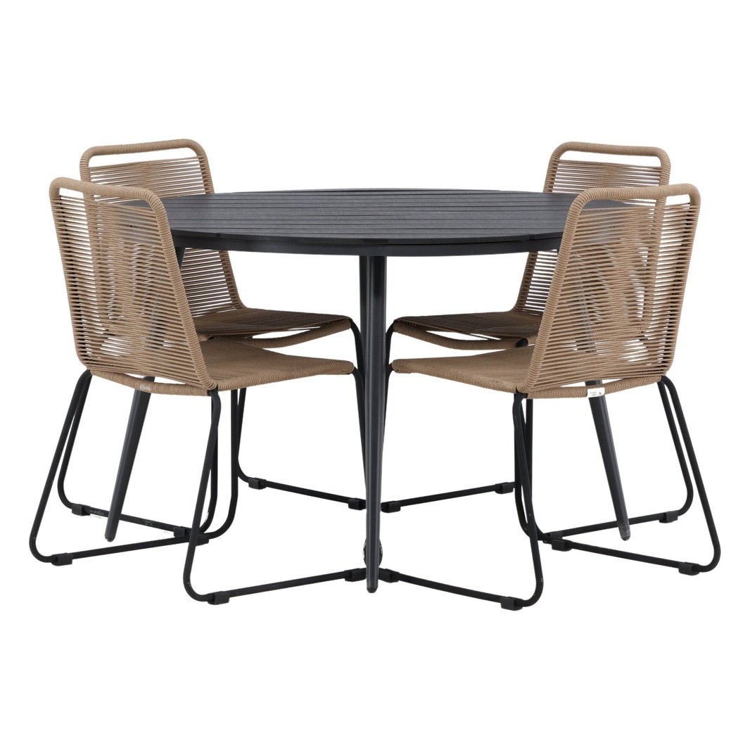 Break Spisebord Rundt 120ø + Lindos Venture Design Spisegruppe
