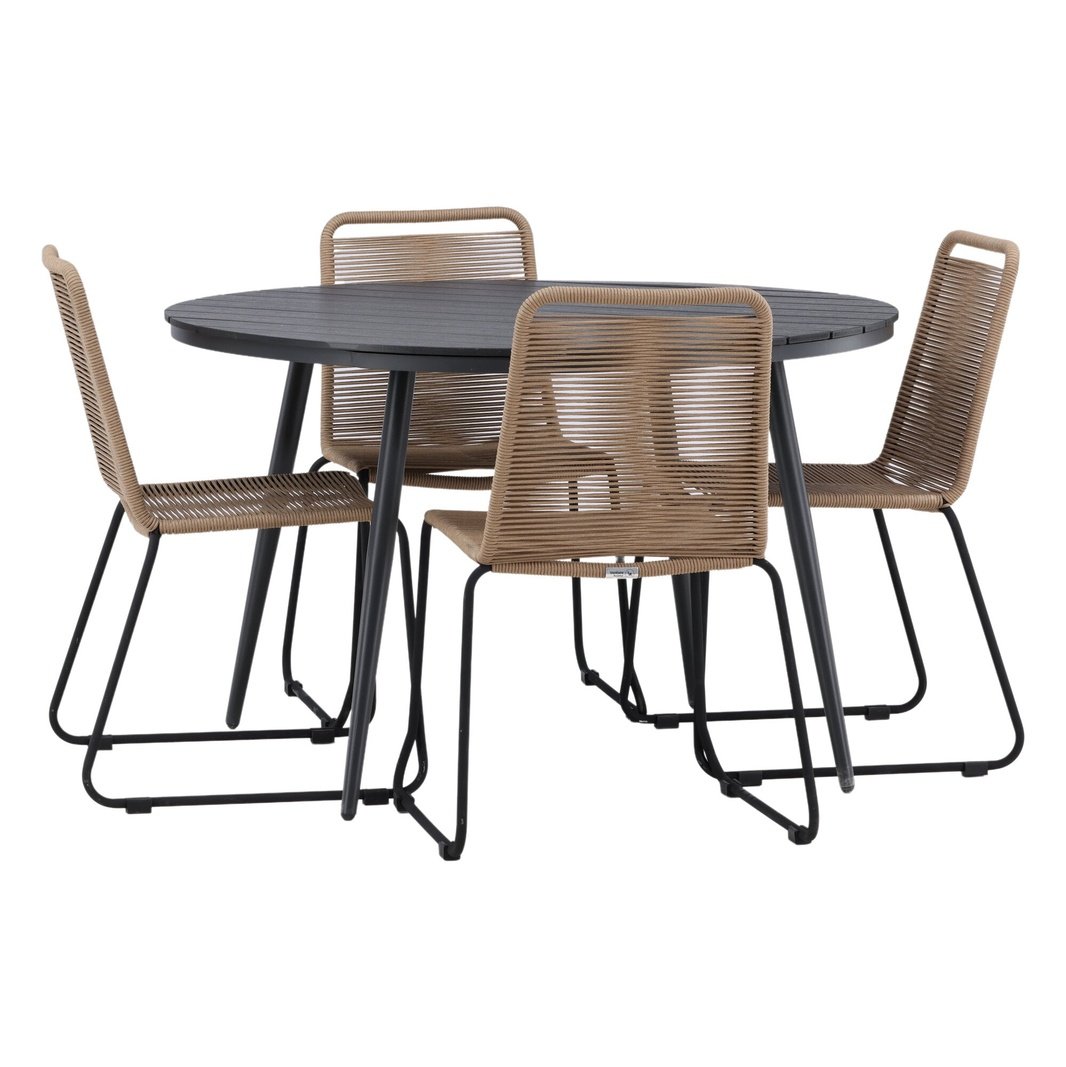 Break Spisebord Rundt 120ø + Lindos Venture Design Spisegruppe