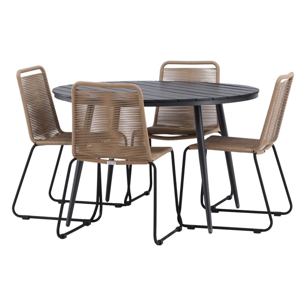 Break Spisebord Rundt 120ø + Lindos Venture Design Spisegruppe