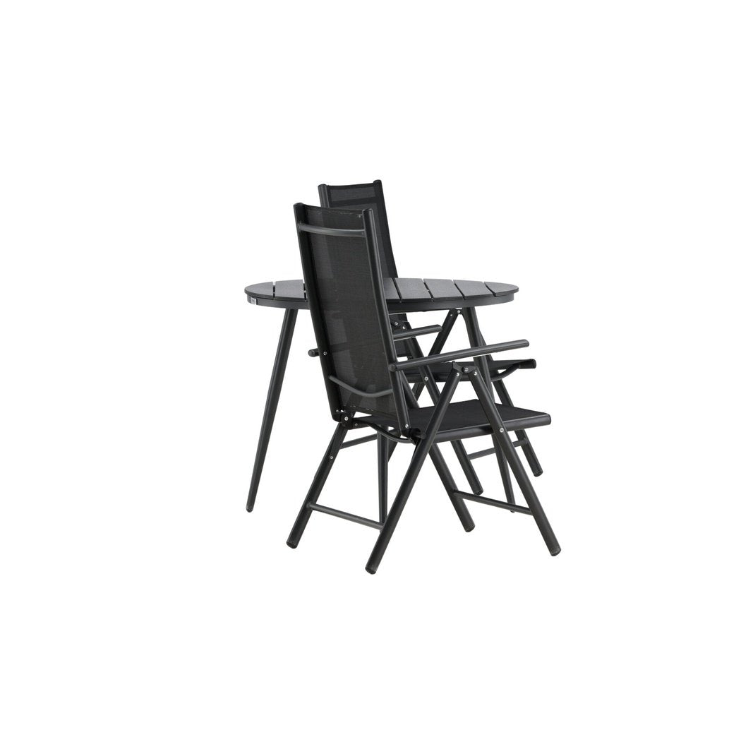 Break Spisebord Rundt 90ø + Break stoler Venture Design Spisegruppe