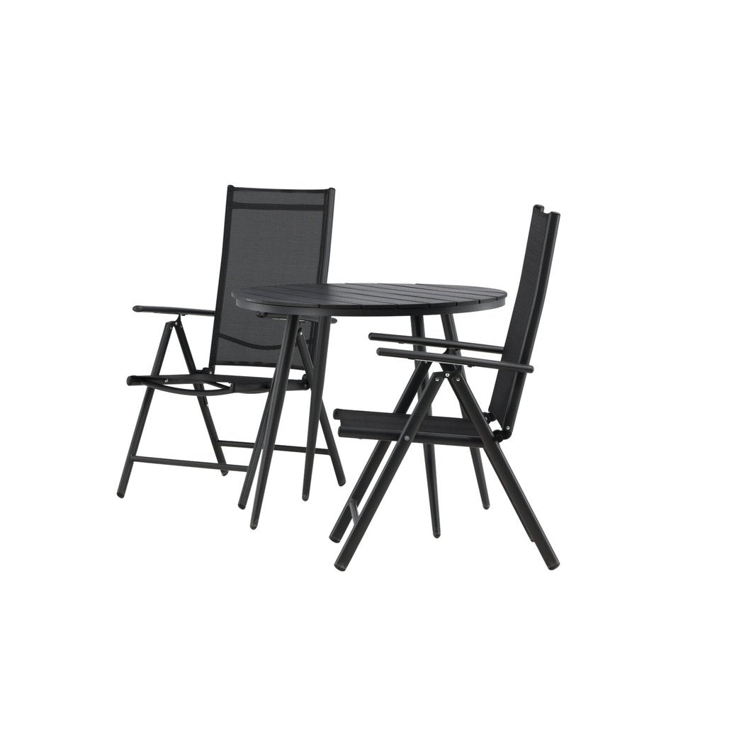 Break Spisebord Rundt 90ø + Break stoler Venture Design Spisegruppe