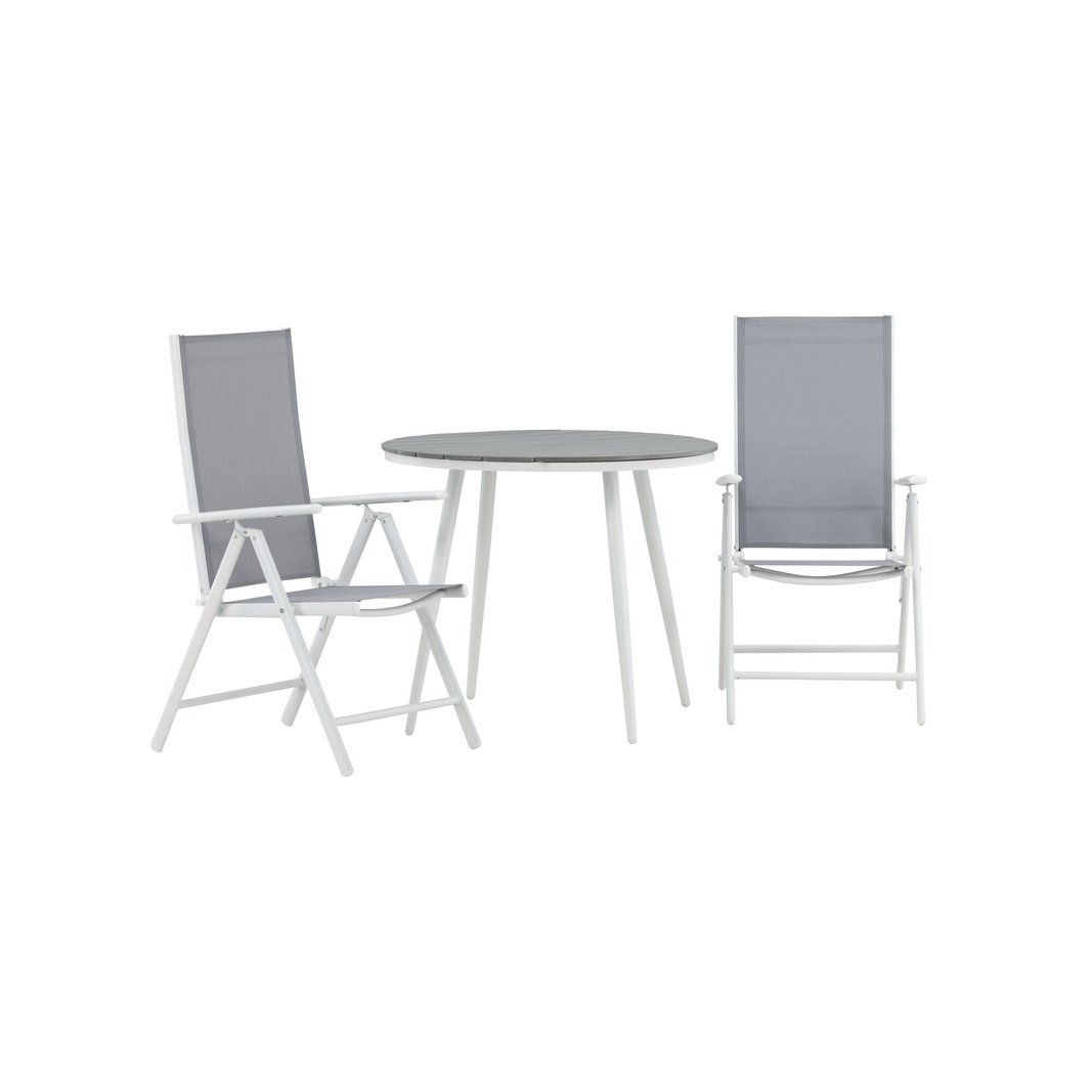 Break Spisebord Rundt 90ø + Break stoler Venture Design Spisegruppe