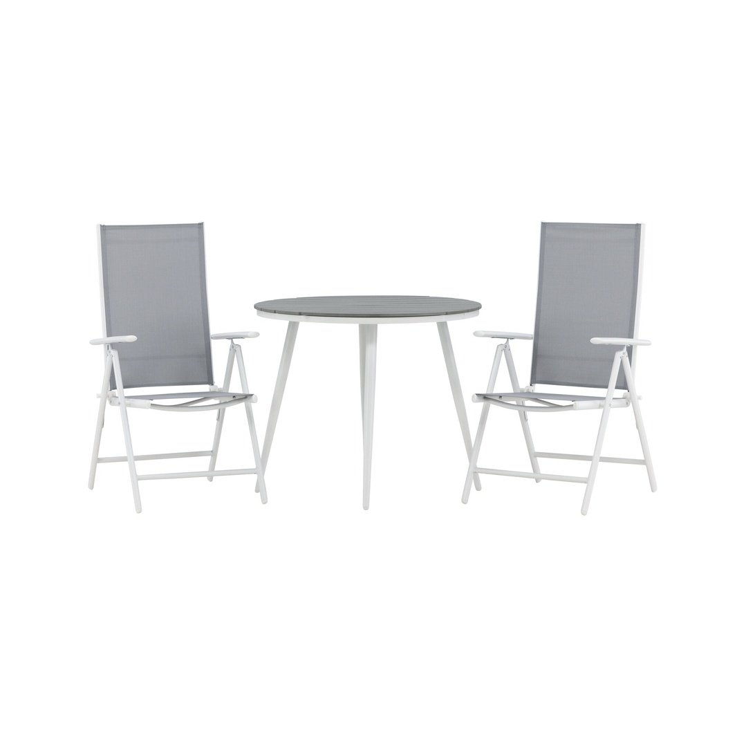 Break Spisebord Rundt 90ø + Break stoler Venture Design Spisegruppe