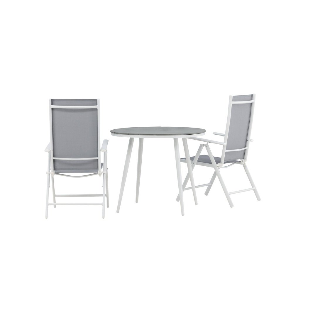 Break Spisebord Rundt 90ø + Break stoler Venture Design Spisegruppe