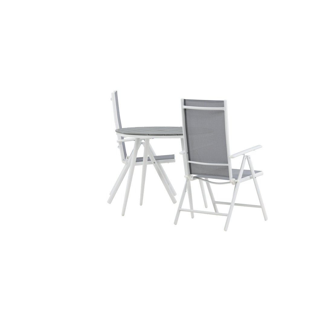 Break Spisebord Rundt 90ø + Break stoler Venture Design Spisegruppe