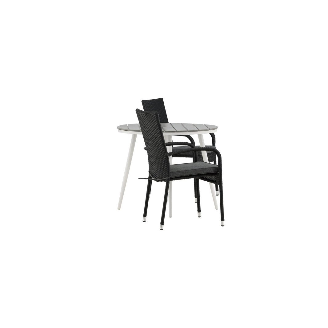Break Spisebord Rundt 90ø + Anna stoler Venture Design Spisegruppe
