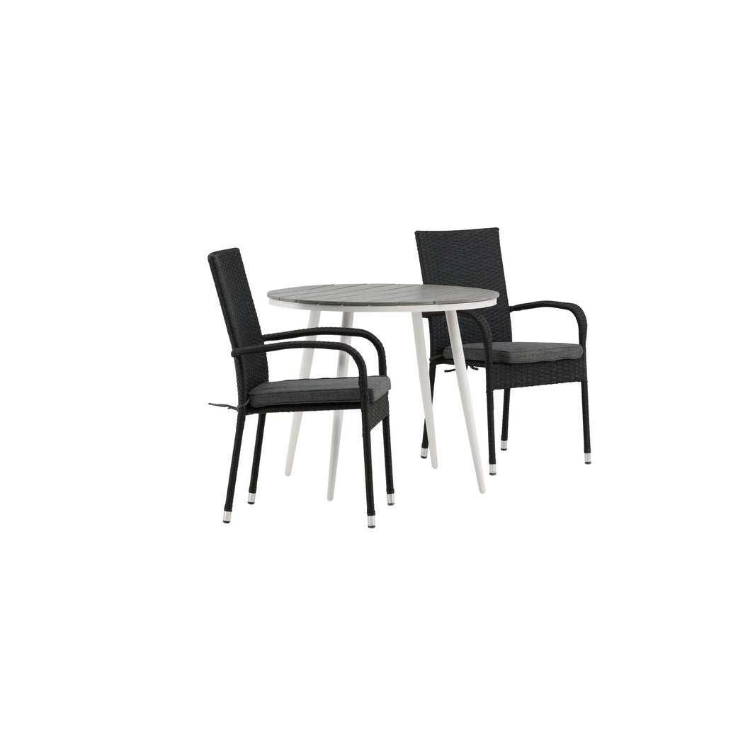 Break Spisebord Rundt 90ø + Anna stoler Venture Design Spisegruppe