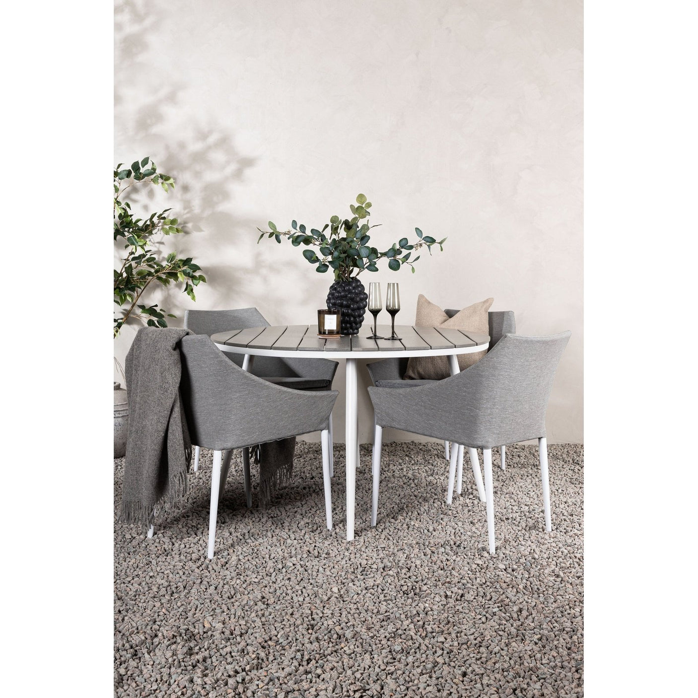 Break Spisebord Rundt 120ø + Spoga spisestoler Venture Design Spisegruppe