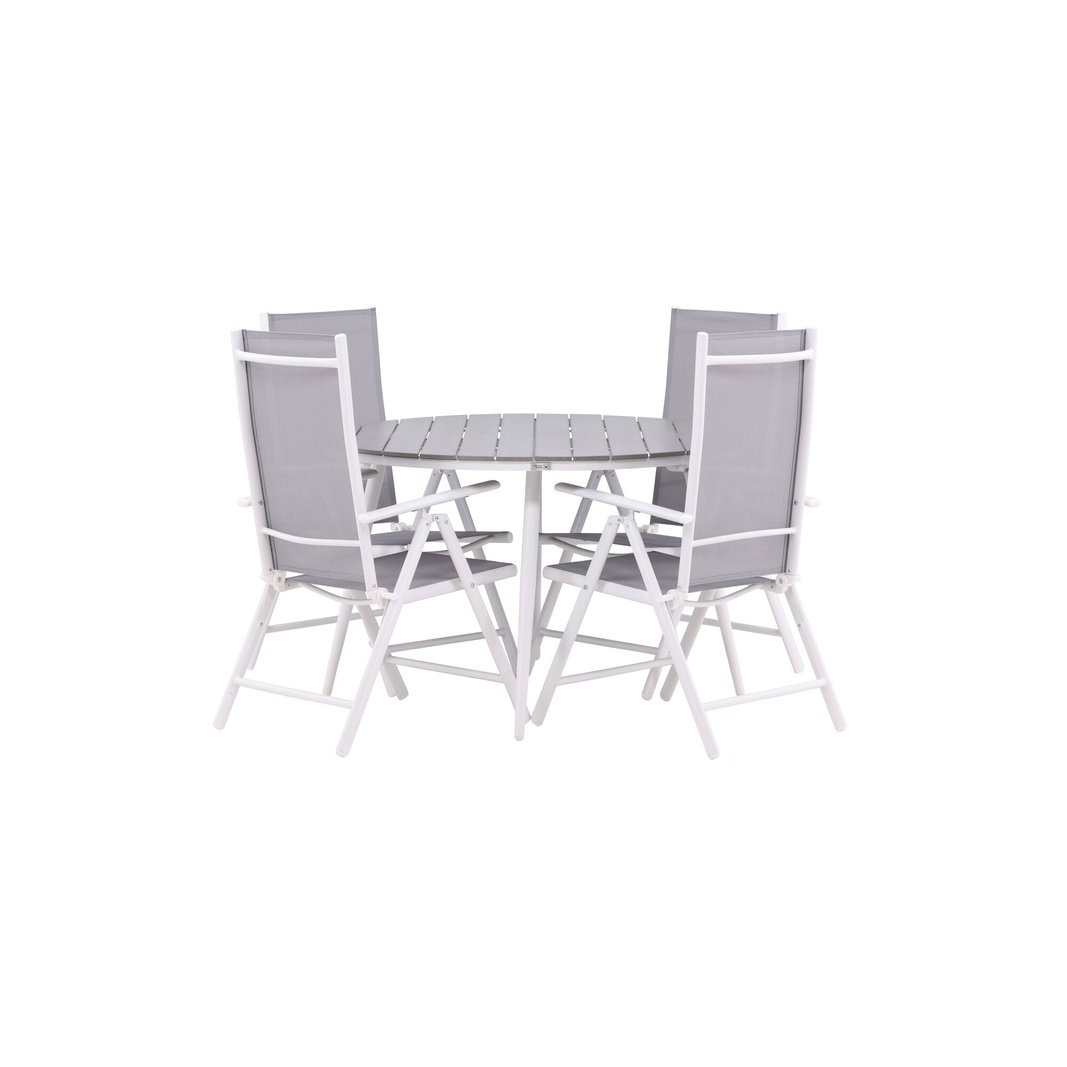 Break Spisebord Rundt 120ø + Break stoler Venture Design Spisegruppe