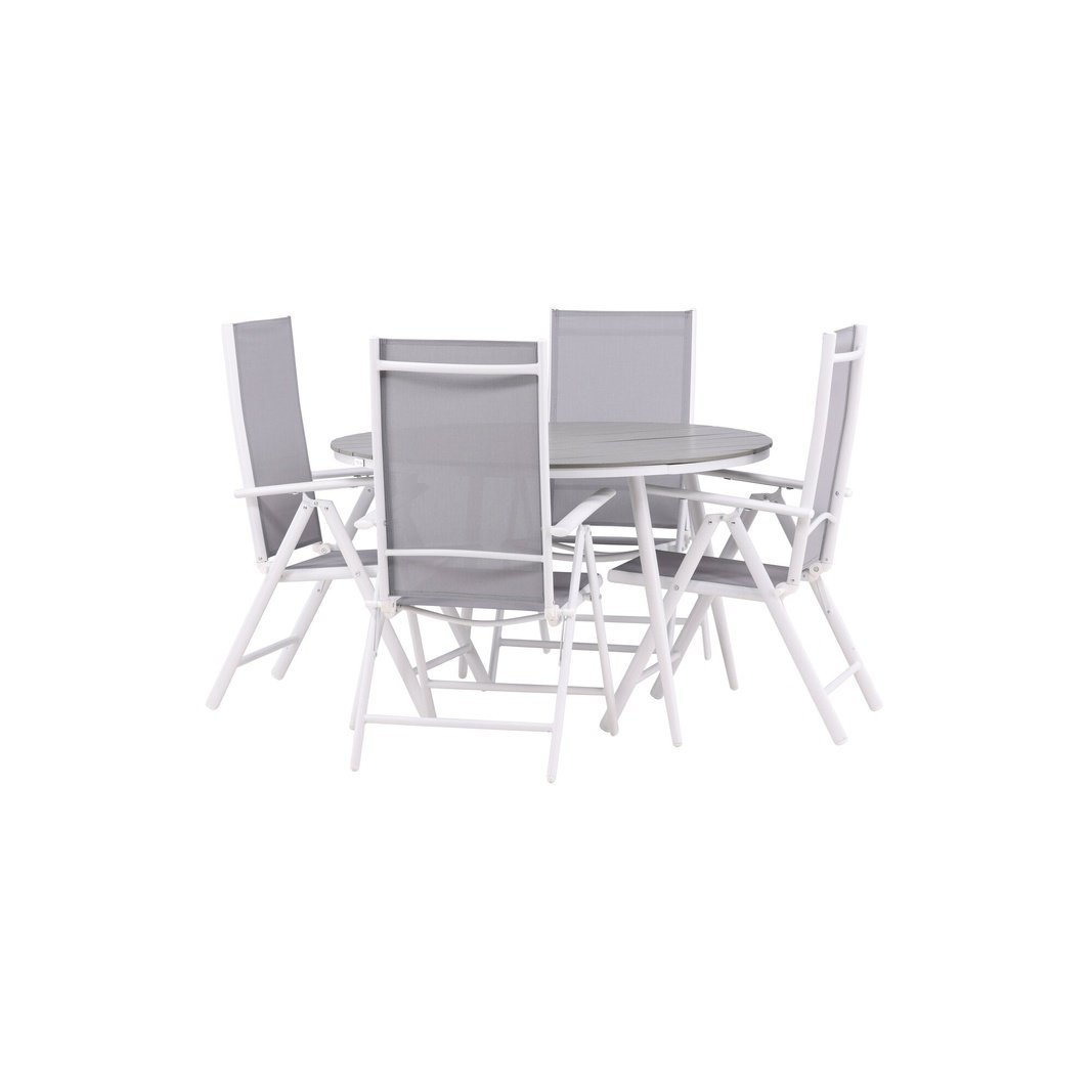 Break Spisebord Rundt 120ø + Break stoler Venture Design Spisegruppe