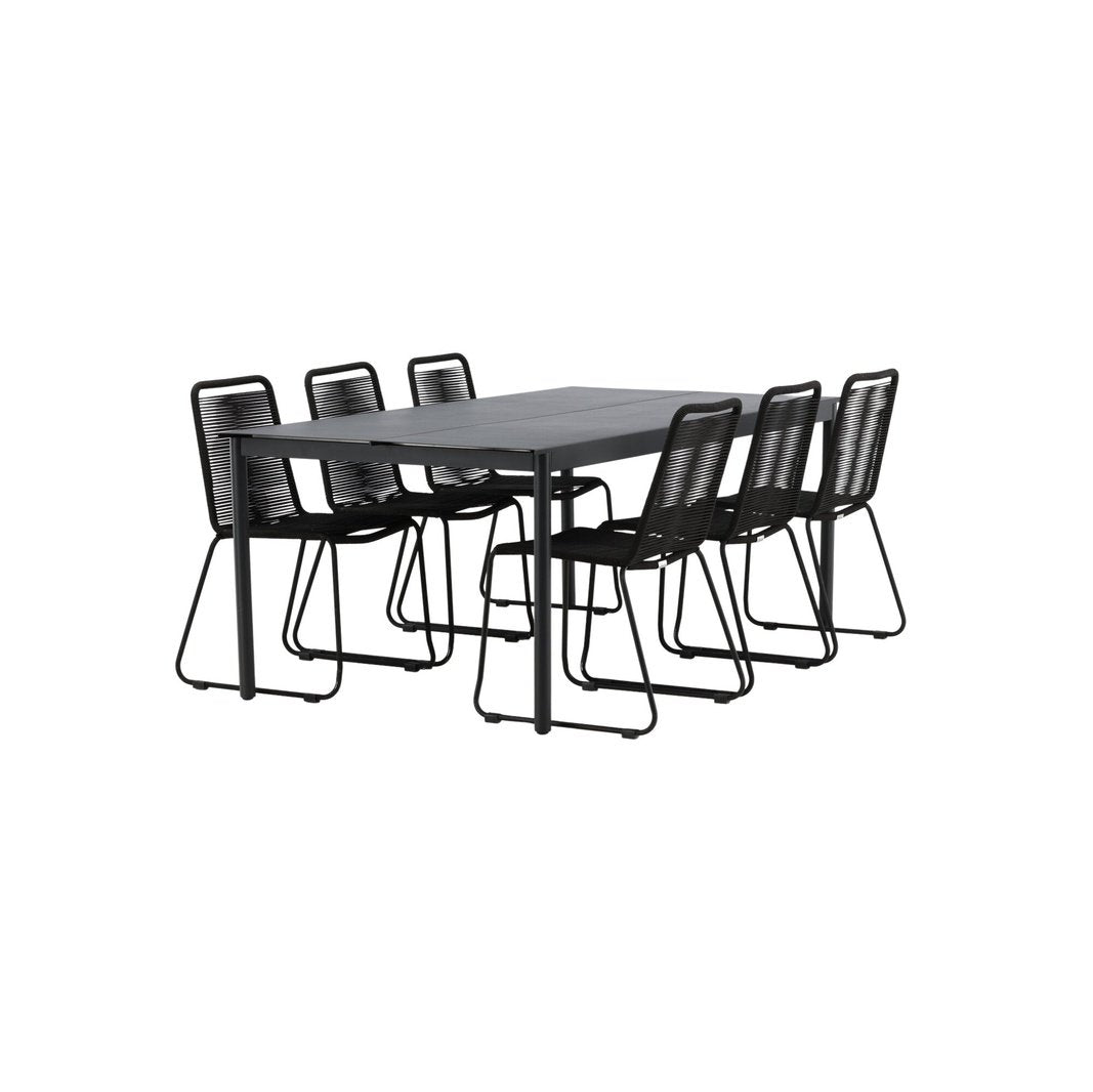 Modena Spisebord 200*100cm + Lindos stol Venture Design Spisegruppe