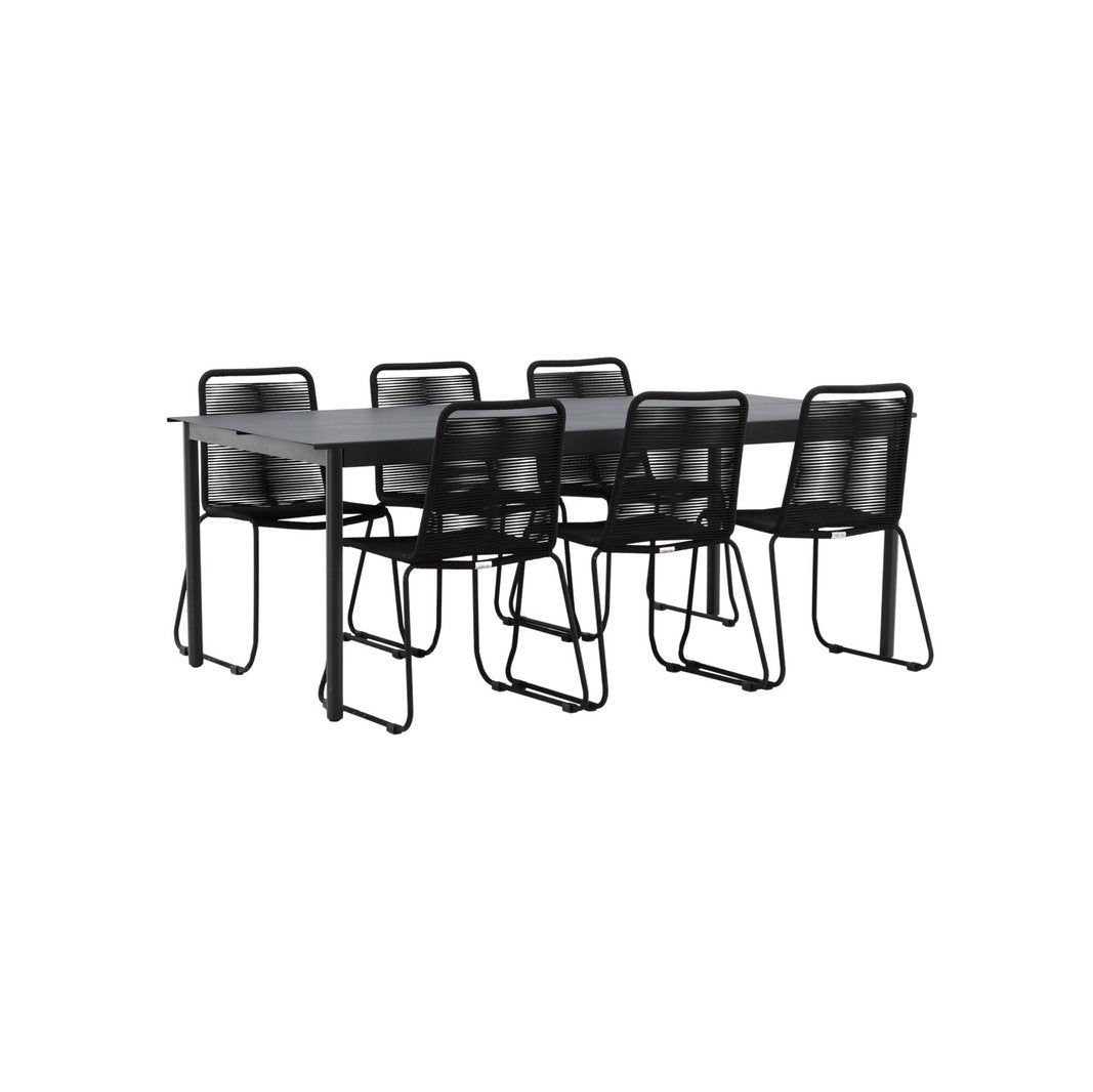 Modena Spisebord 200*100cm + Lindos stol Venture Design Spisegruppe