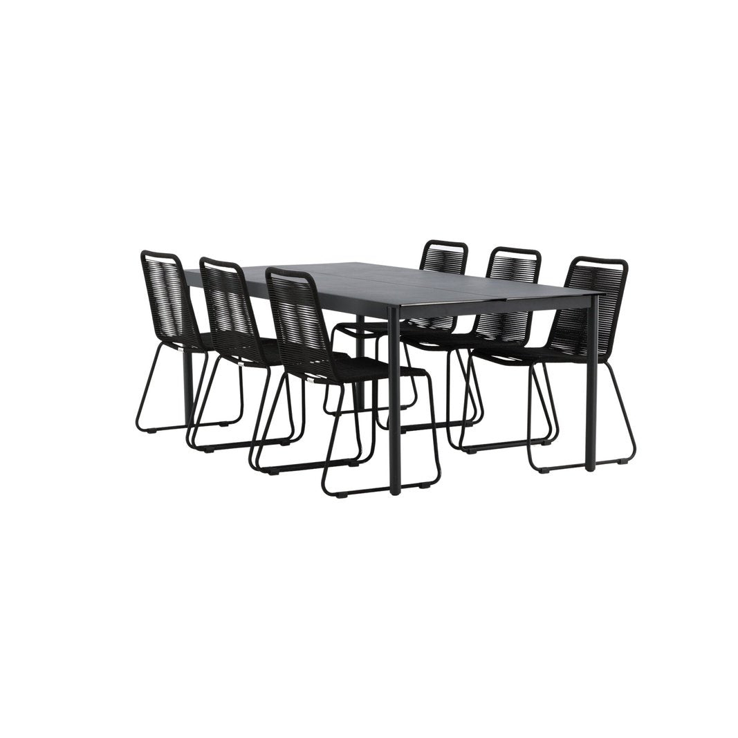 Modena Spisebord 200*100cm + Lindos stol Venture Design Spisegruppe