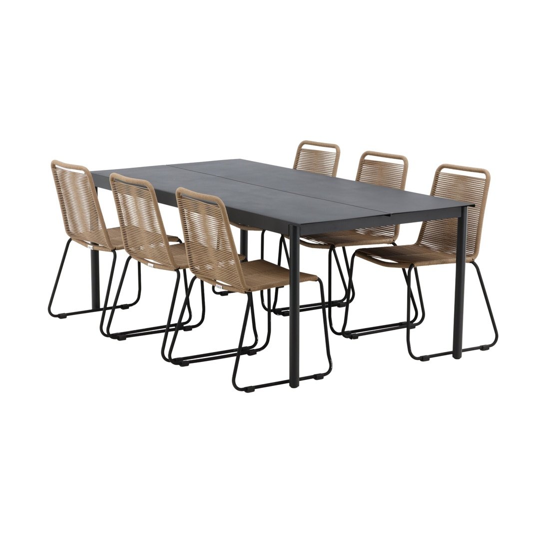 Modena Spisebord 200*100cm + Lindos Venture Design Spisegruppe