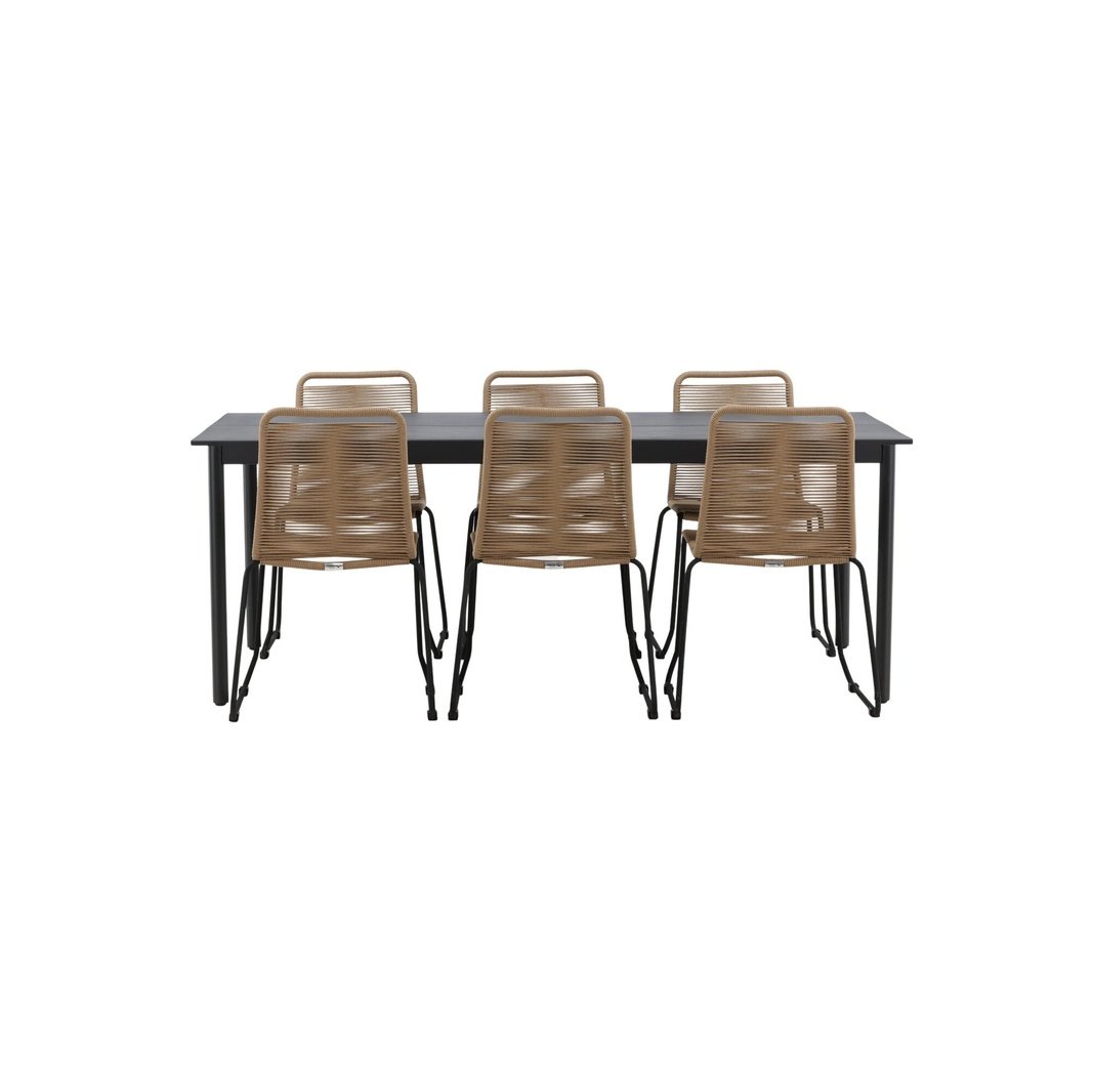 Modena Spisebord 200*100cm + Lindos Venture Design Spisegruppe