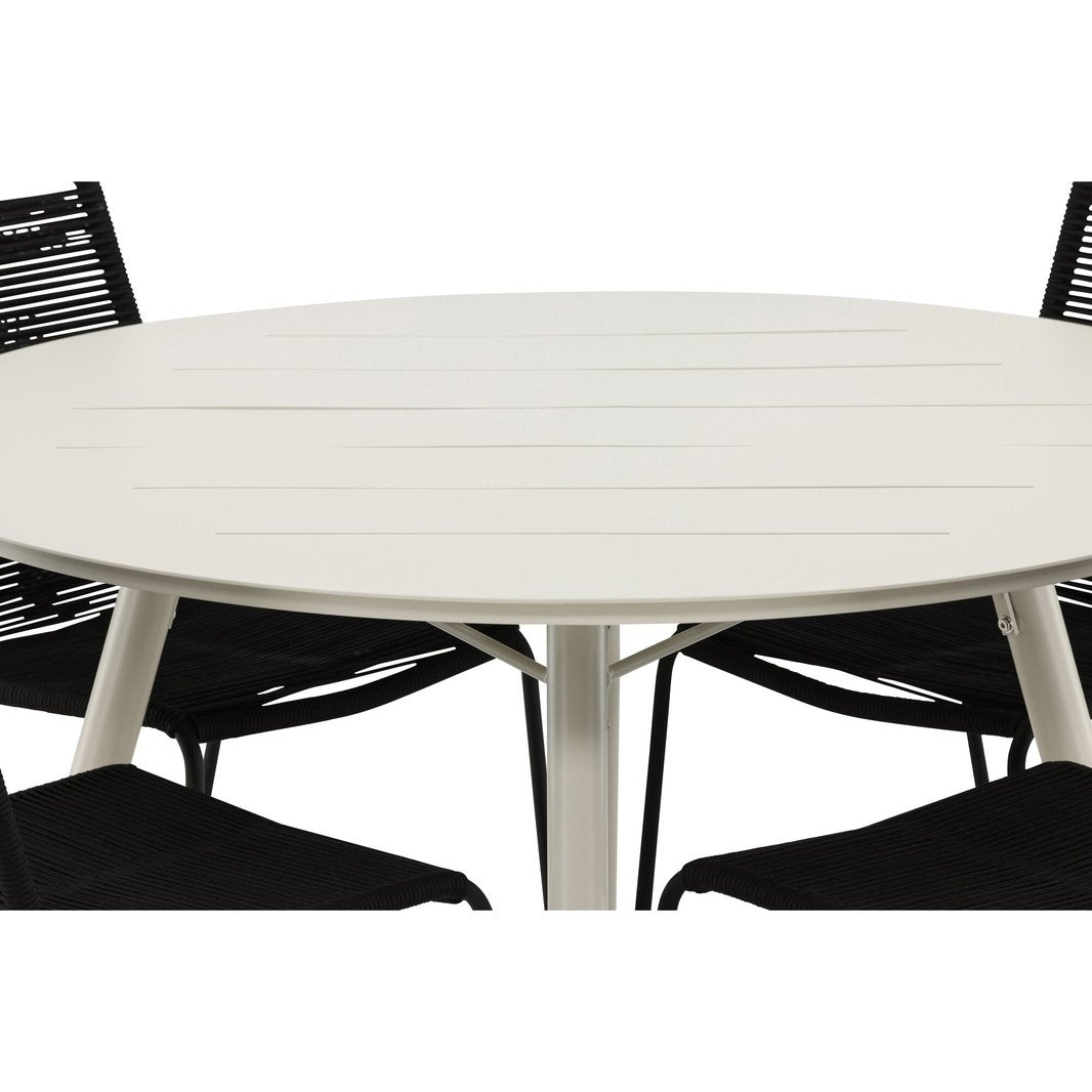 Lina spisebord Rund 120 cm + Lindos Venture Design Spisegruppe
