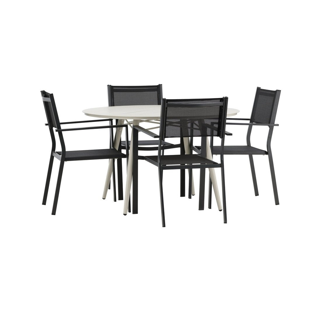 Lina spisebord Rundt120 cm + Copacabana Venture Design Spisegruppe