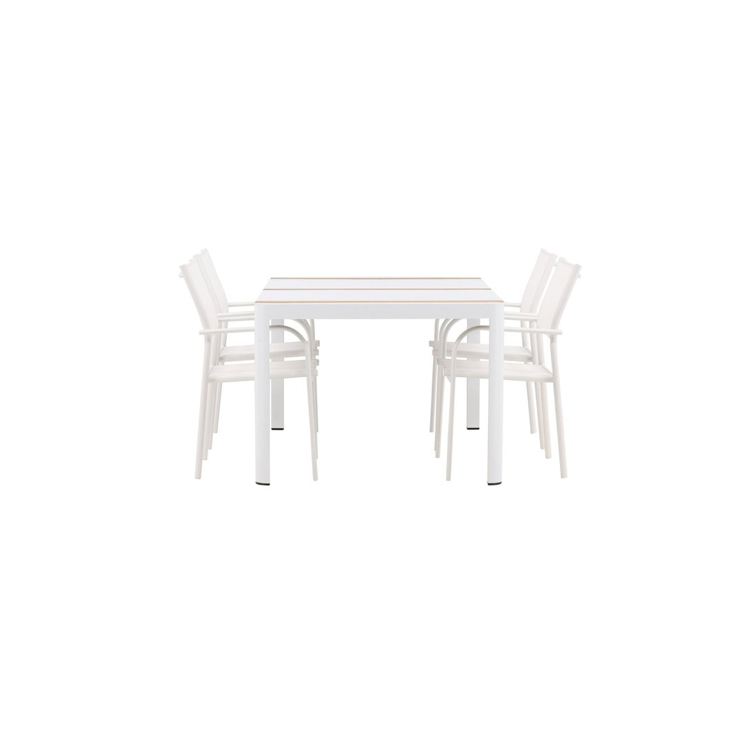 Togo Spisebord 150*100 + Santorini Armstol Venture Design Spisegruppe