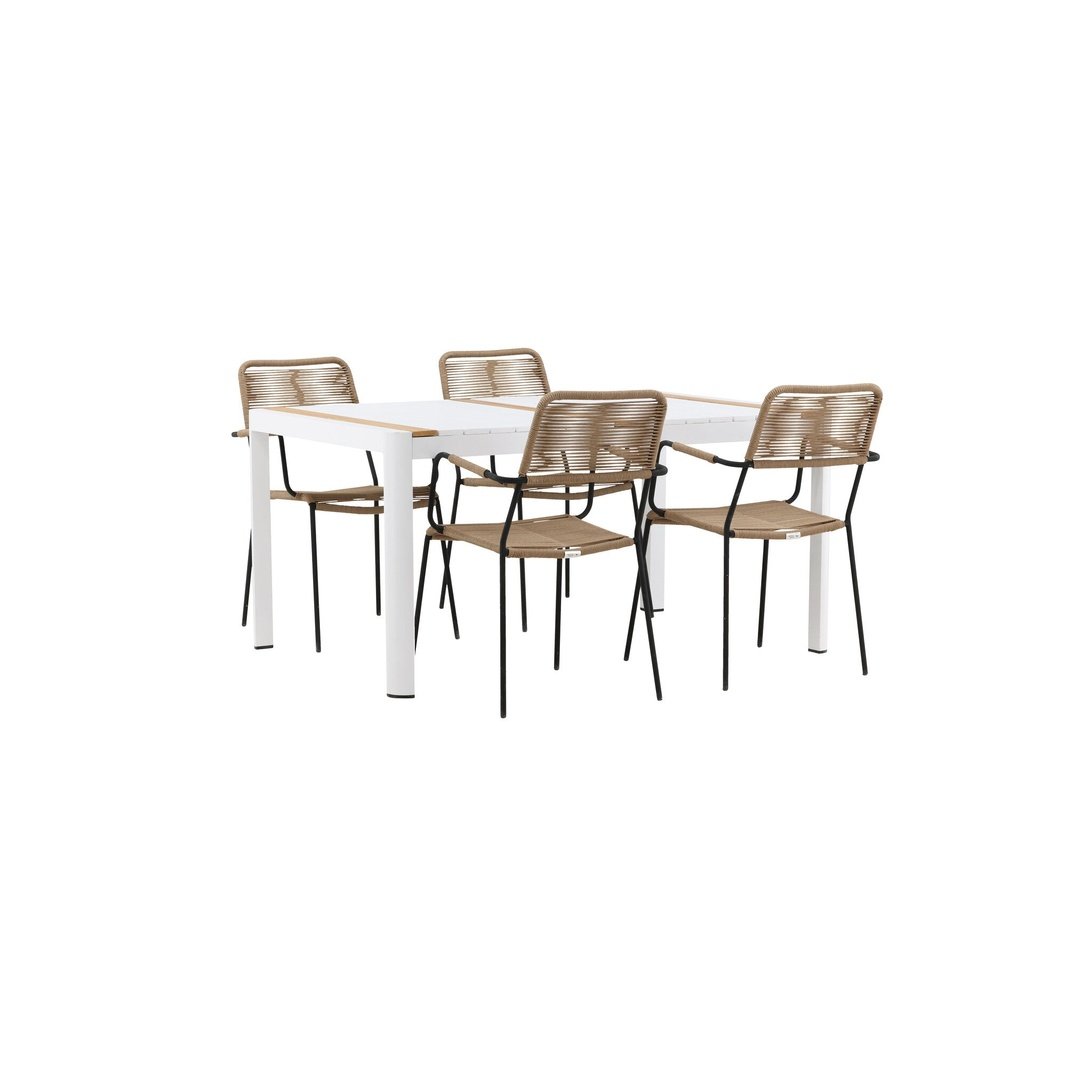 Togo Spisebord 150*100 + Lindos Lenestol Venture Design Spisegruppe