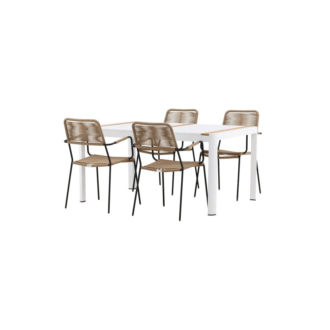 Togo Spisebord 150*100 + Lindos Lenestol Venture Design Spisegruppe