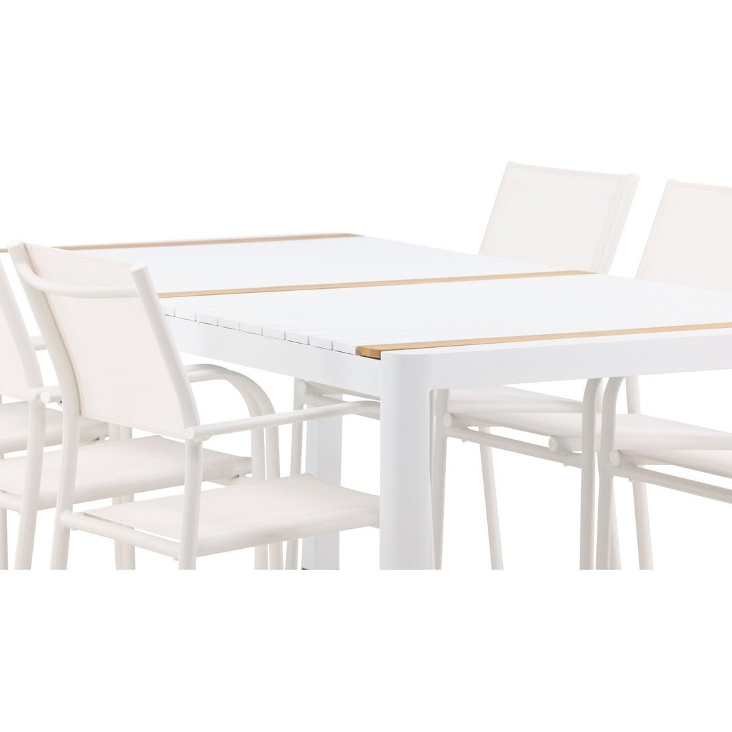 Togo Spisebord 200*100 + Santorini Armstol Venture Design Spisegruppe