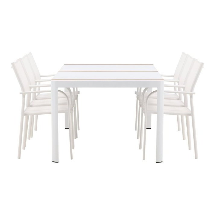 Togo Spisebord 200*100 + Santorini Armstol Venture Design Spisegruppe