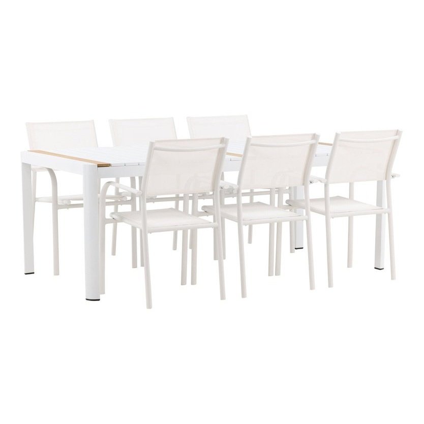 Togo Spisebord 200*100 + Santorini Armstol Venture Design Spisegruppe