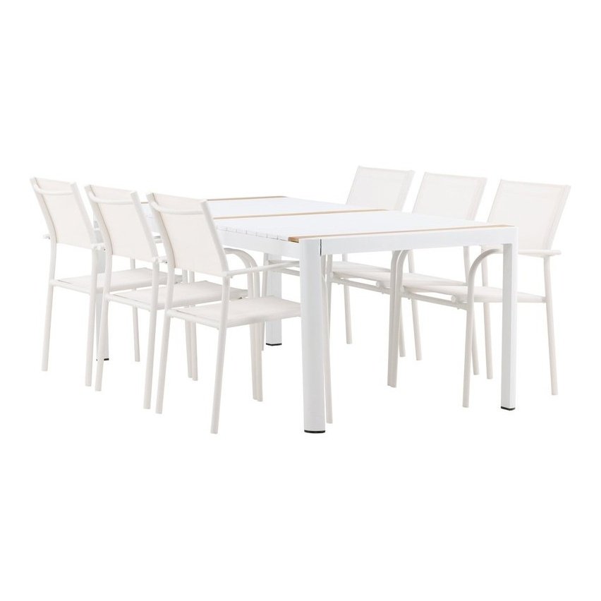 Togo Spisebord 200*100 + Santorini Armstol Venture Design Spisegruppe