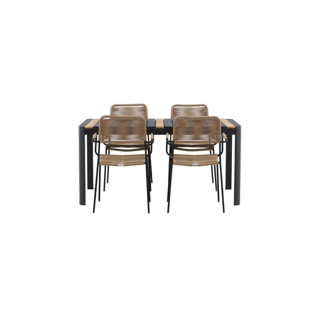Togo Spisebord 150*100 + Lindos Lenestol Venture Design Spisegruppe