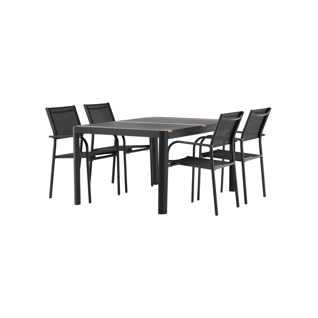 Togo Spisebord 150*100 + Santorini Armstol Venture Design Spisegruppe