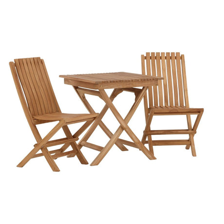 Ghana foldbart bord 70*70cm + Ghana klappstol Venture Design Spisegruppe