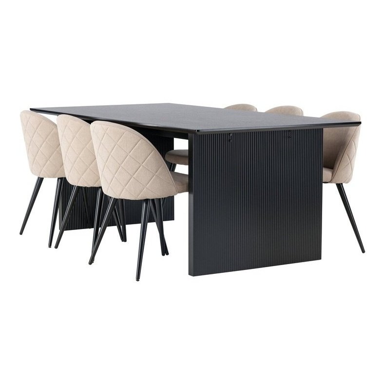 Vail spisebord + Velvet stol Venture Design Spisegruppe