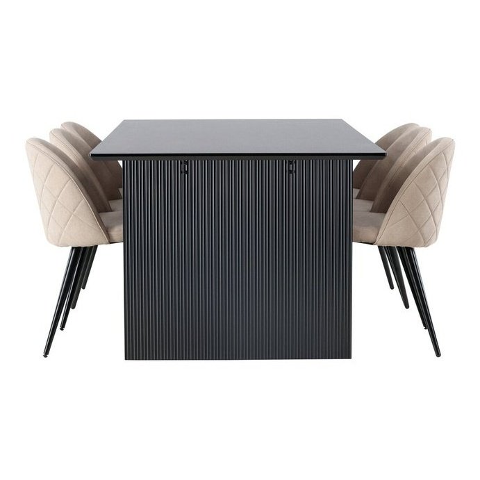 Vail spisebord + Velvet stol Venture Design Spisegruppe