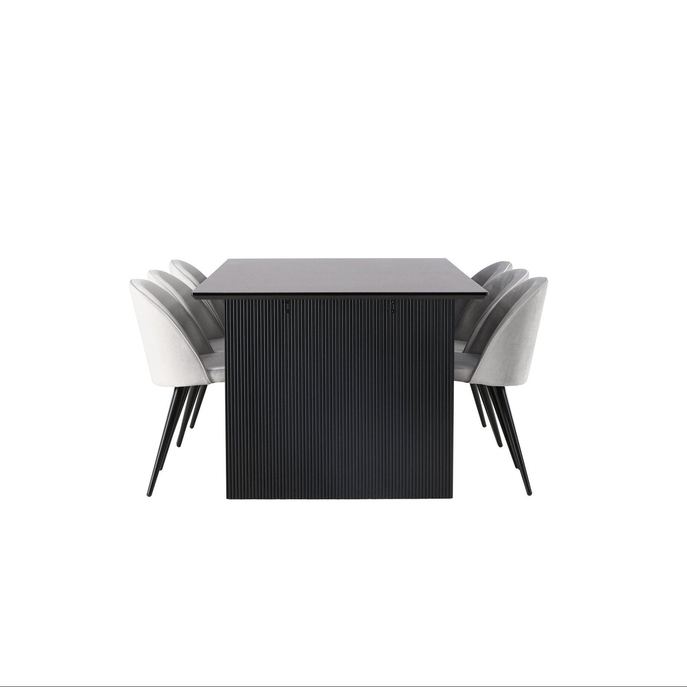 Vail spisebord + Velvet spisestoler Venture Design Spisegruppe