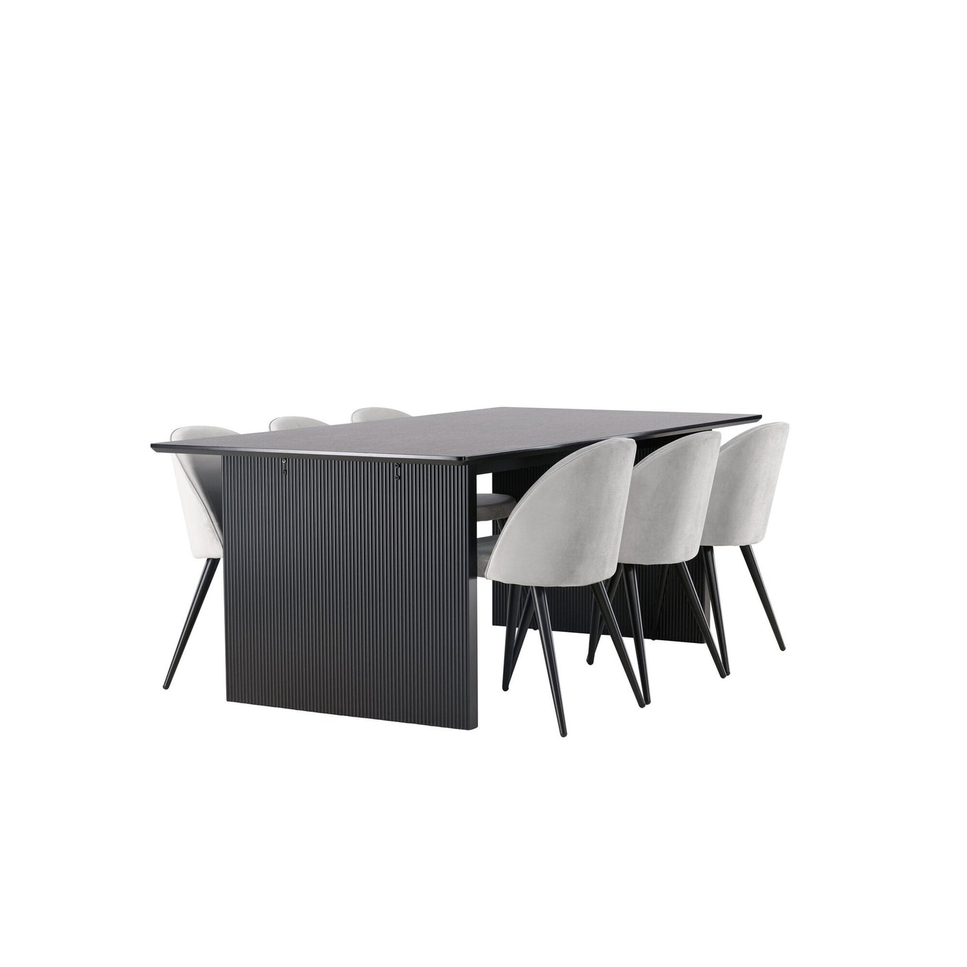 Vail spisebord + Velvet spisestoler Venture Design Spisegruppe