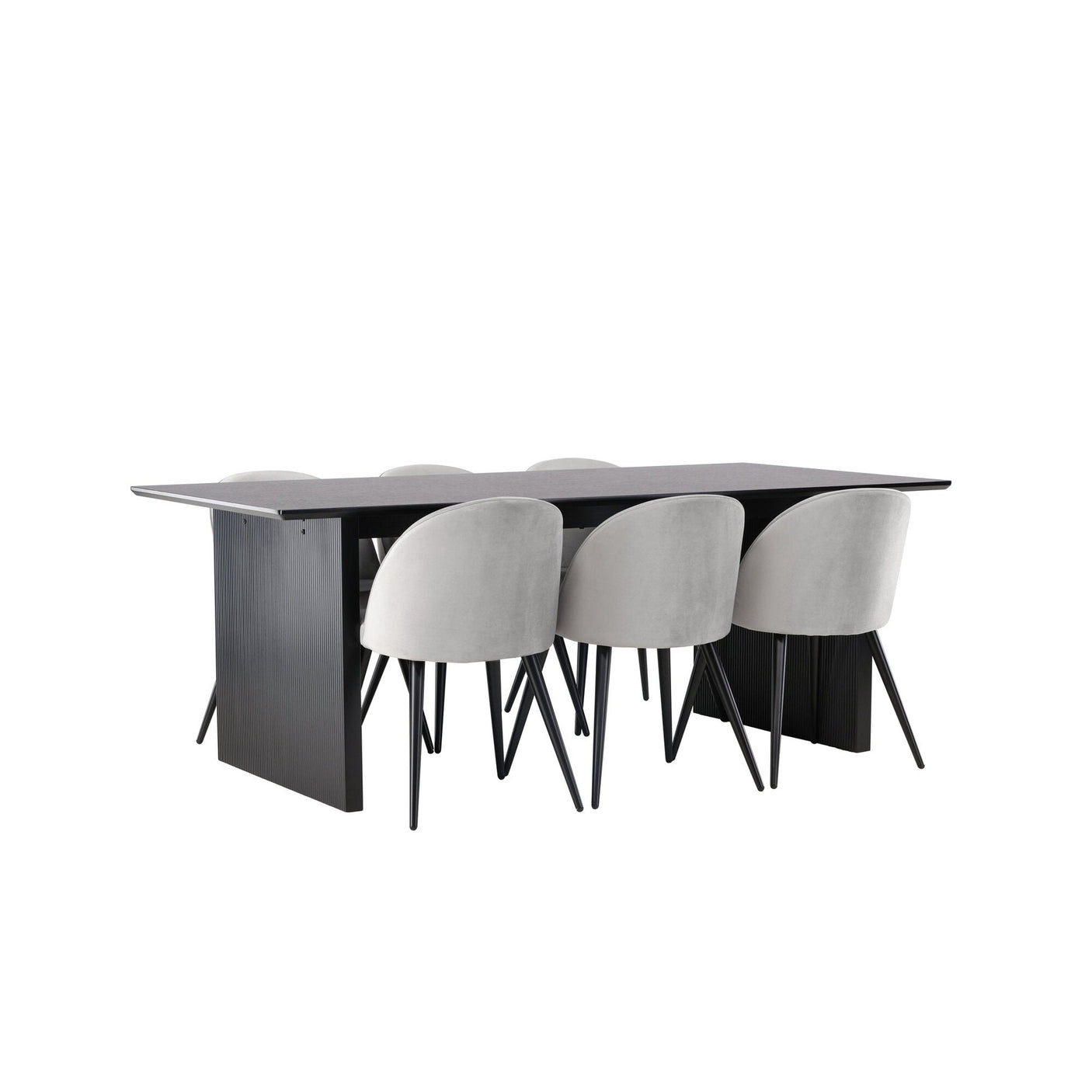 Vail spisebord + Velvet spisestoler Venture Design Spisegruppe