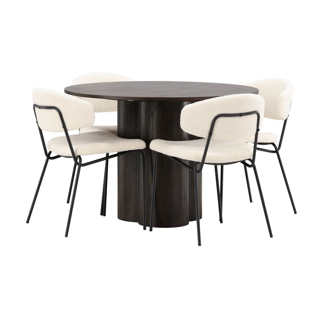 Olivia spisebord+ Chico spisestoler-/ Venture Design Spisegruppe