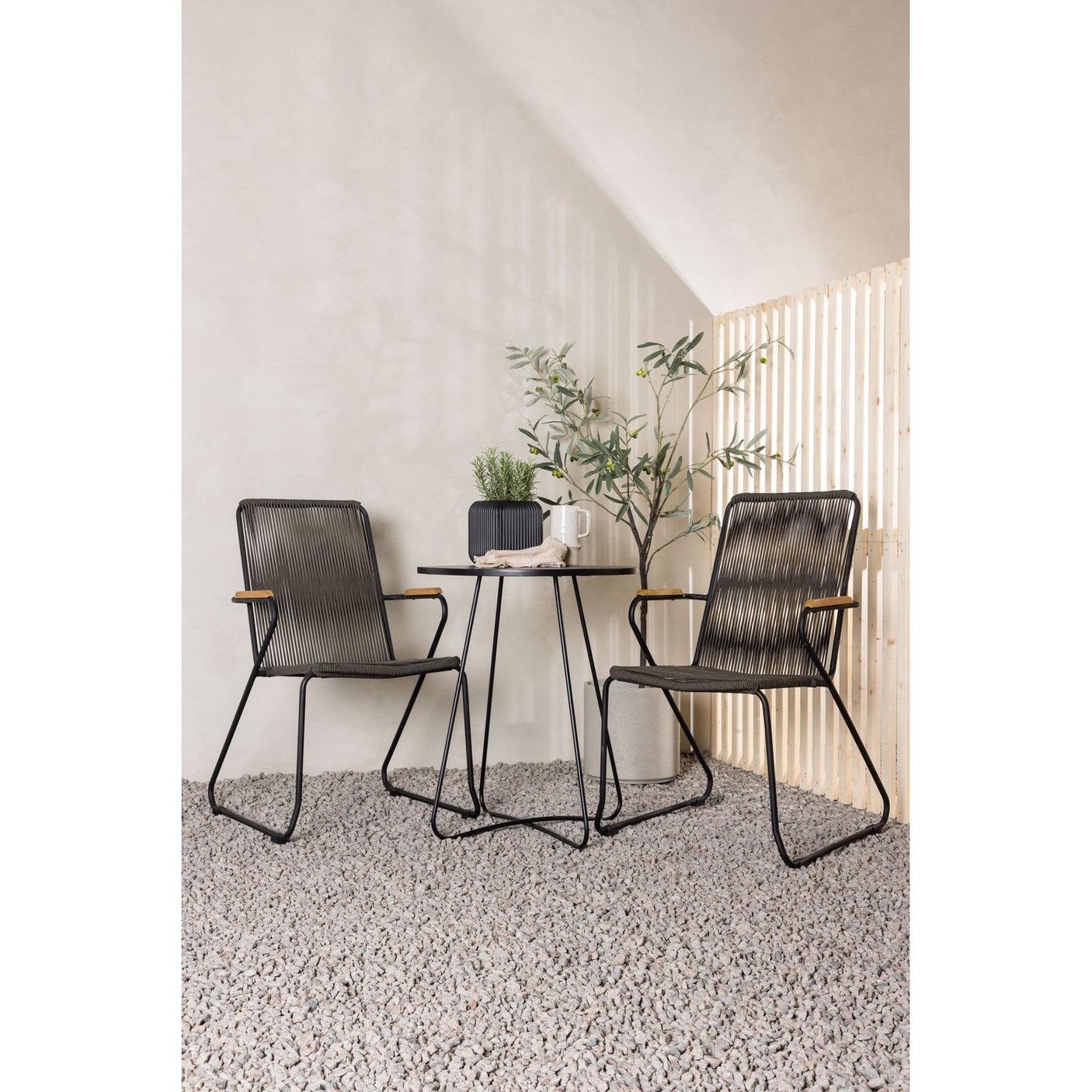 Bacong Cafébord + Bois spisestoler Venture Design Spisegruppe