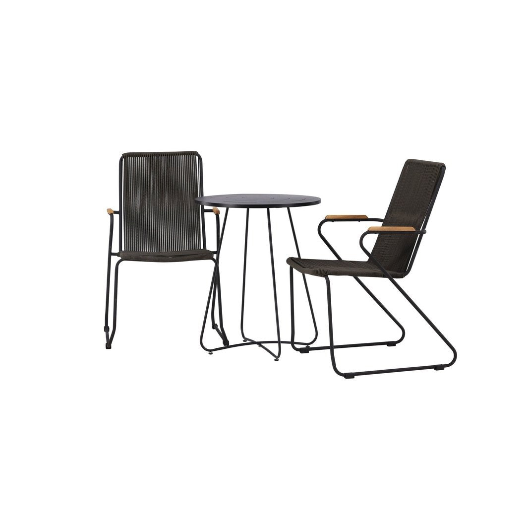 Bacong Cafébord + Bois spisestoler Venture Design Spisegruppe