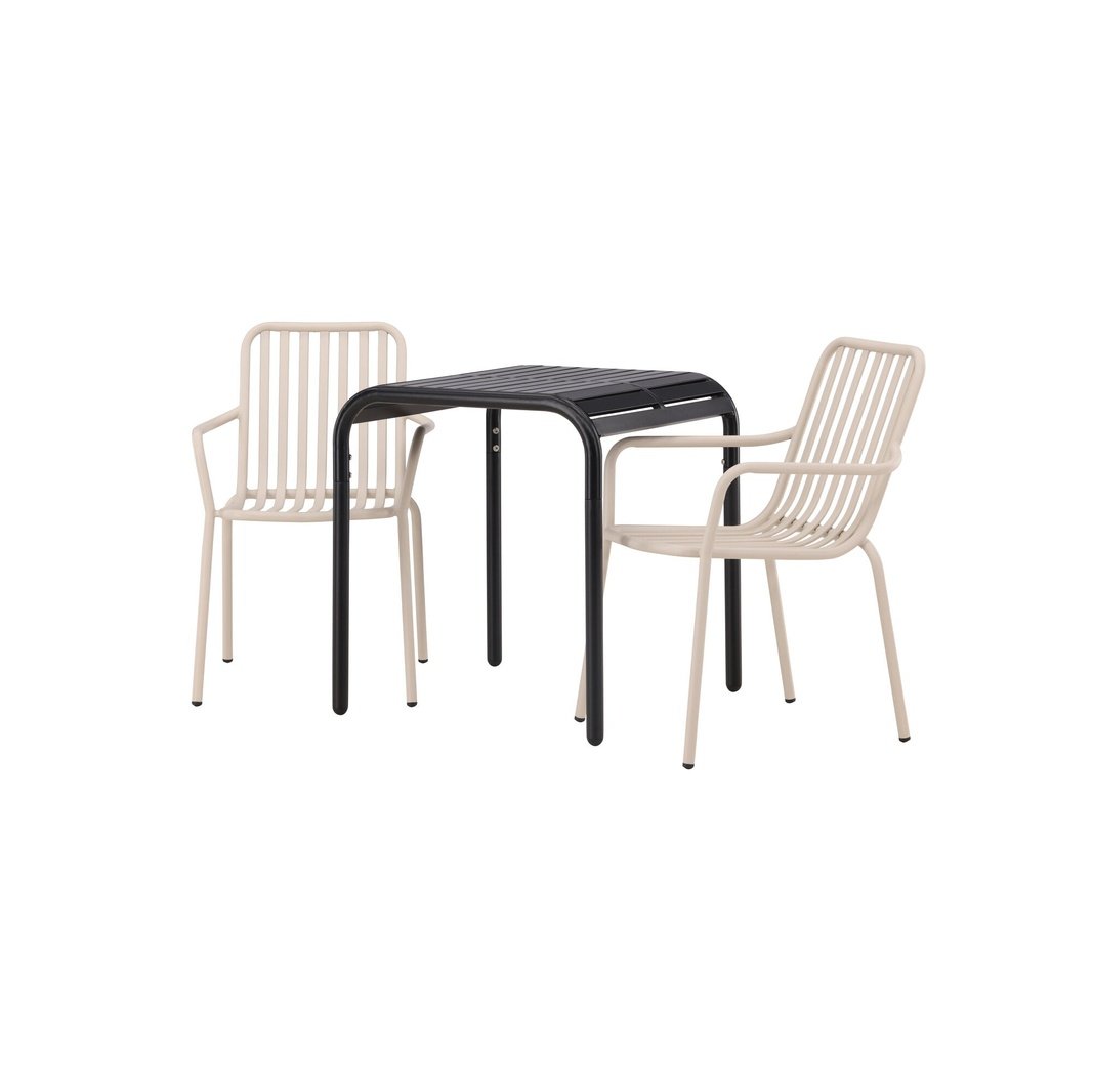 Borneo Cafébord 70*70* + Peking spisestoler Venture Design Spisegruppe