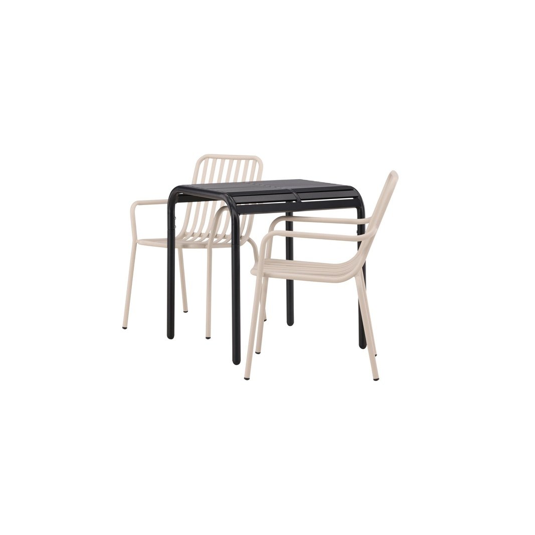 Borneo Cafébord 70*70* + Peking spisestoler Venture Design Spisegruppe