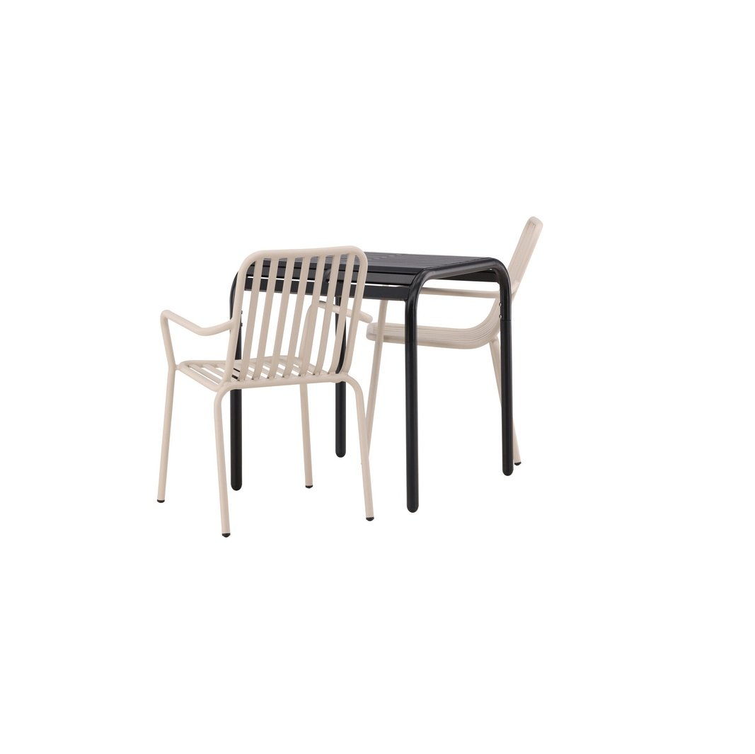 Borneo Cafébord 70*70* + Peking spisestoler Venture Design Spisegruppe