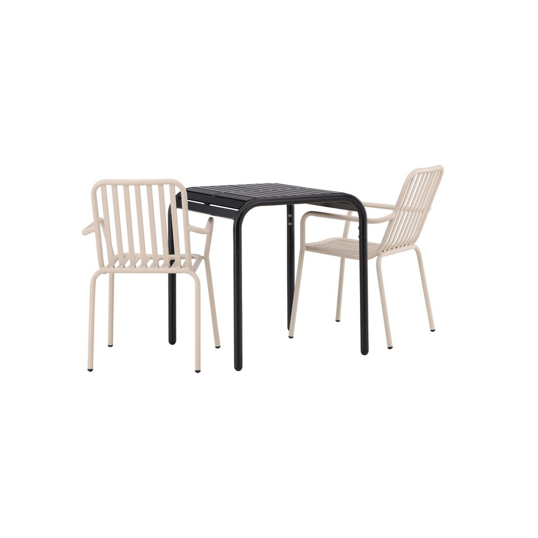 Borneo Cafébord 70*70* + Peking spisestoler Venture Design Spisegruppe