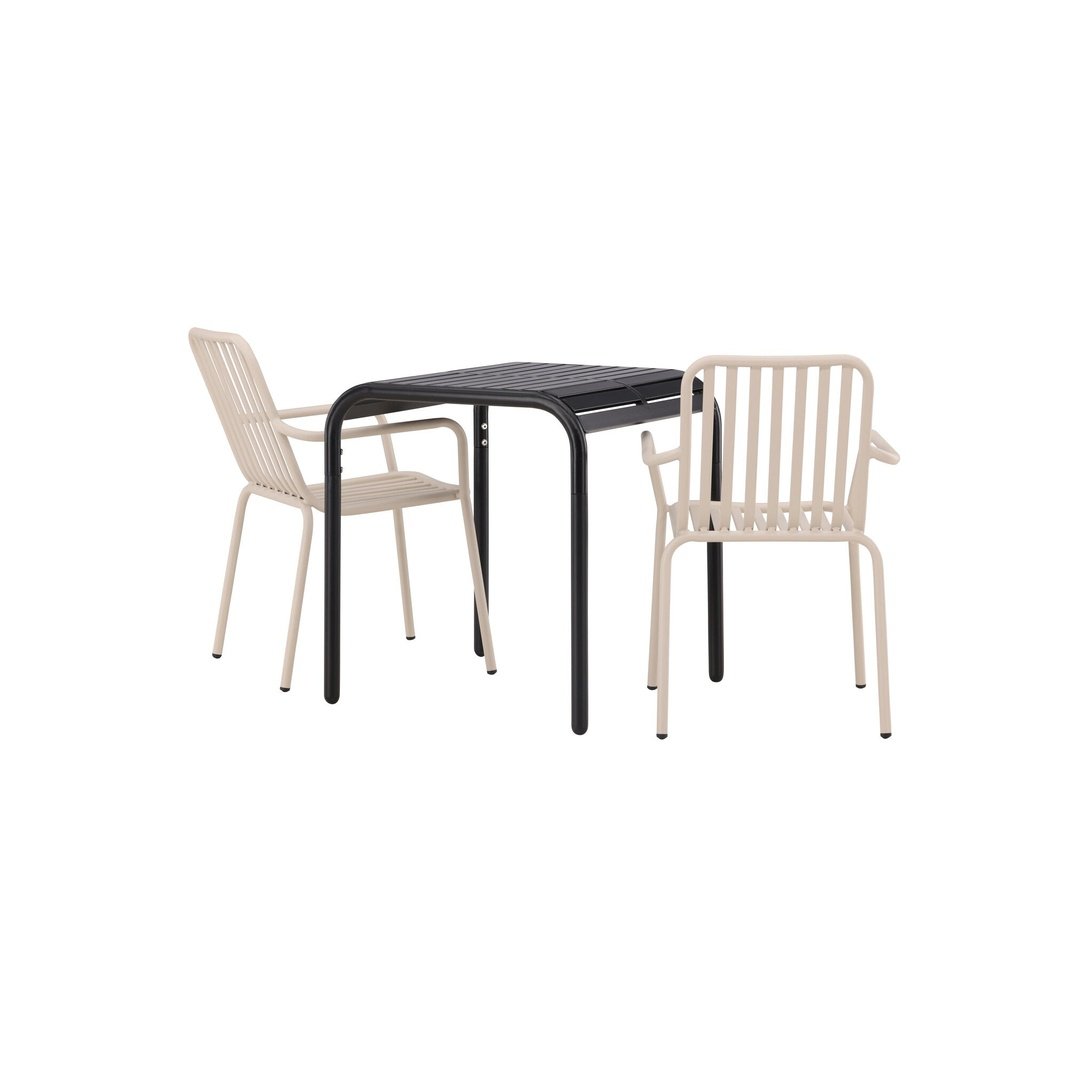 Borneo Cafébord 70*70* + Peking spisestoler Venture Design Spisegruppe
