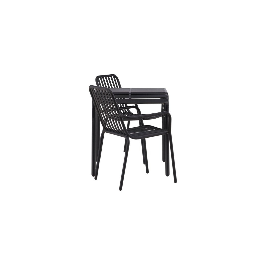 Borneo Cafébord 70*70* + Peking spisestoler Venture Design Spisegruppe